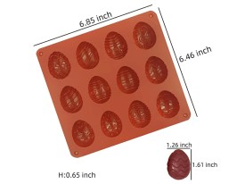 Molde silicona 12 huevitos decorados surtidos